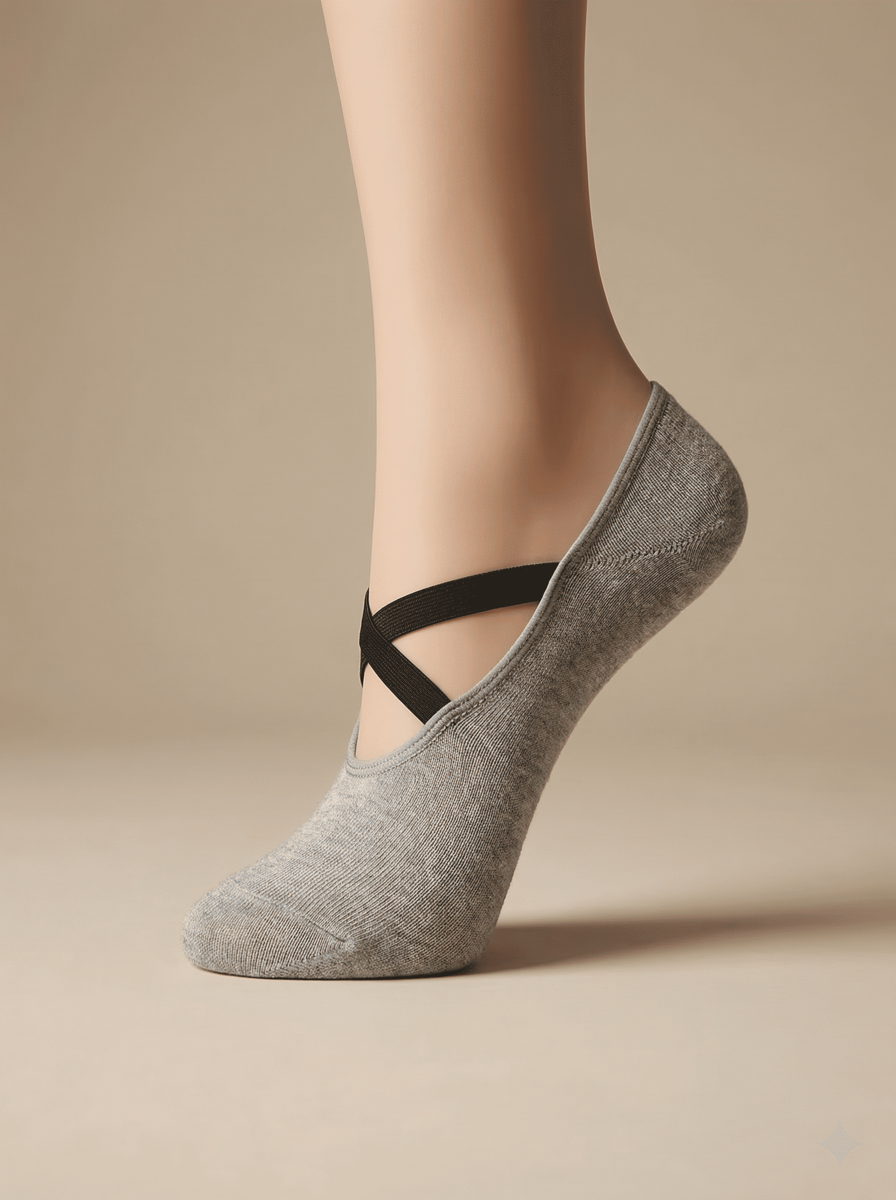 Chaussettes Yoga — Gris Chiné 1